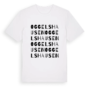 Oggelshausen ordlek t-shirt – ekologisk bomull t-shirt från Pinshirt