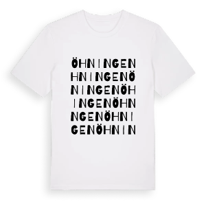 Öhningen ordlek t-shirt – ekologisk bomull t-shirt från Pinshirt