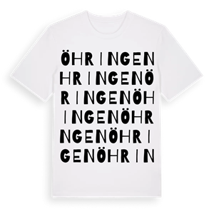 Öhringen ordlek t-shirt – ekologisk bomull t-shirt från Pinshirt