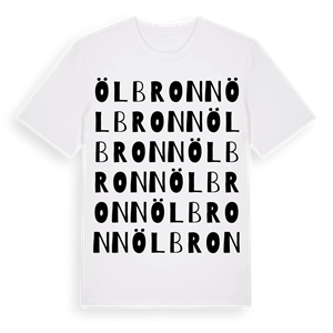 Ölbronn ordlek t-shirt – ekologisk bomull t-shirt från Pinshirt