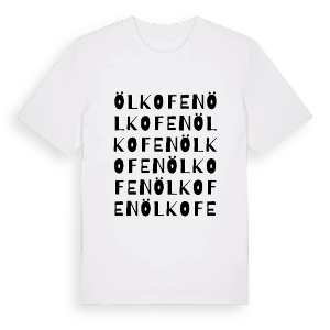 Ölkofen ordlek t-shirt – ekologisk bomull t-shirt från Pinshirt