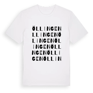 Öllingen ordlek t-shirt – ekologisk bomull t-shirt från Pinshirt