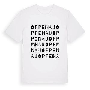 Oppenau ordlek t-shirt – ekologisk bomull t-shirt från Pinshirt