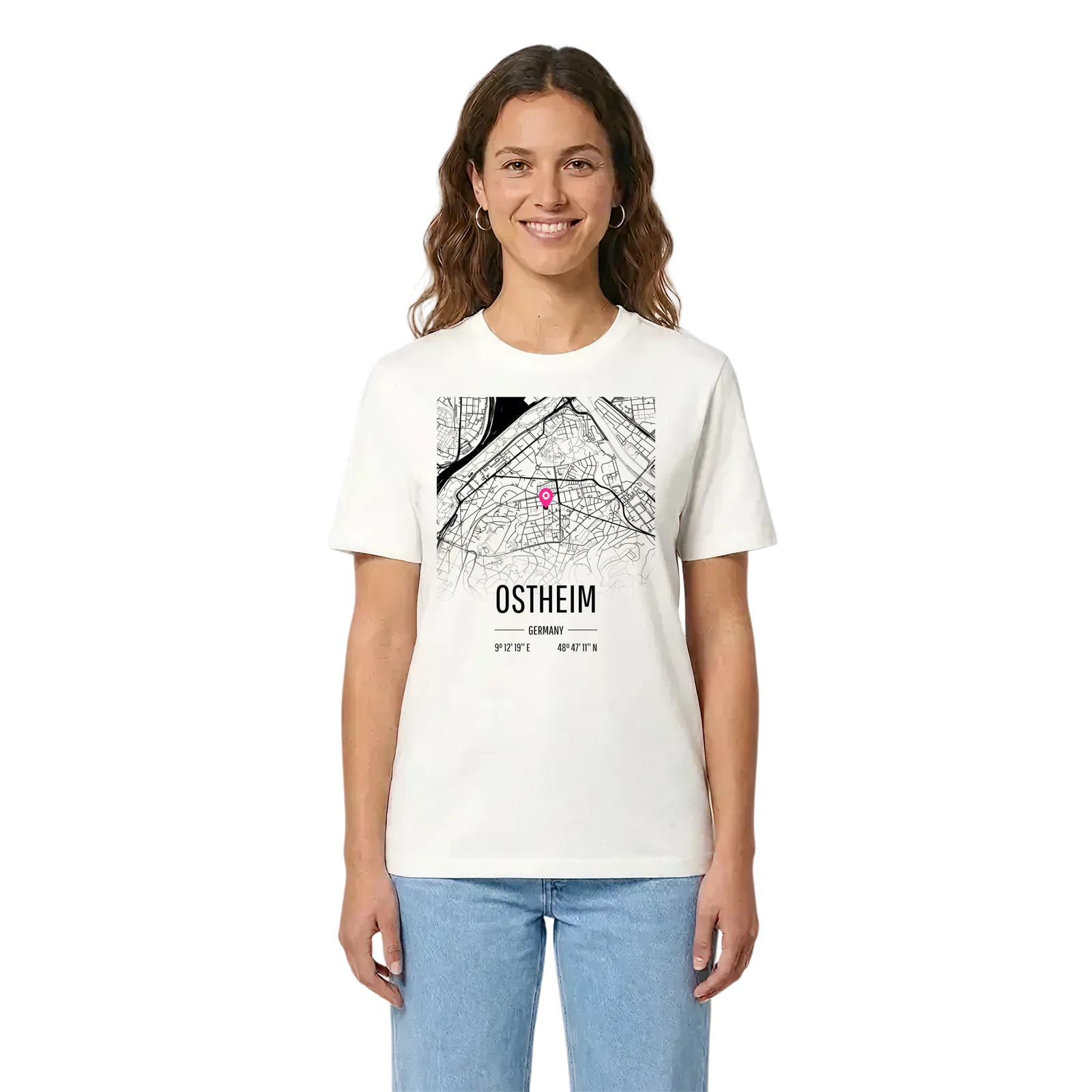 Ostheim karta t-shirt – White, i miljö