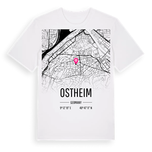 Ostheim karta t-shirt – ekologisk bomull t-shirt från Pinshirt