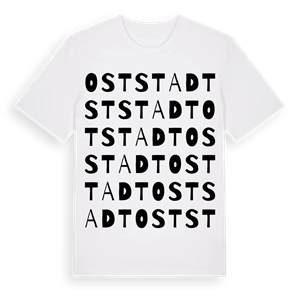 Oststadt ordlek t-shirt – ekologisk bomull t-shirt från Pinshirt