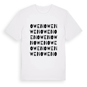 Owen ordlek t-shirt – ekologisk bomull t-shirt från Pinshirt