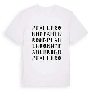Pfahlbronn ordlek t-shirt – ekologisk bomull t-shirt från Pinshirt