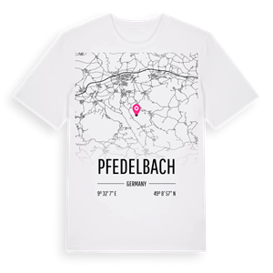 Pfedelbach karta t-shirt – ekologisk bomull t-shirt från Pinshirt