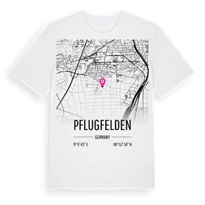 Pflugfelden karta t-shirt – ekologisk bomull t-shirt från Pinshirt