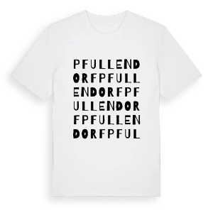 Pfullendorf ordlek t-shirt – ekologisk bomull t-shirt från Pinshirt