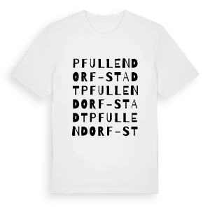 Pfullendorf-Stadt ordlek t-shirt – ekologisk bomull t-shirt från Pinshirt