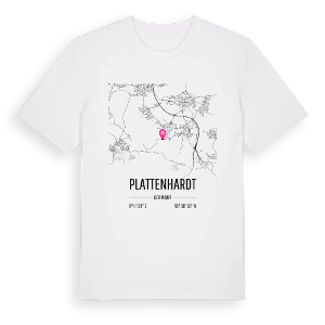 Plattenhardt karta t-shirt – ekologisk bomull t-shirt från Pinshirt