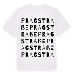 Pragstraße ordlek t-shirt – ekologisk bomull t-shirt från Pinshirt