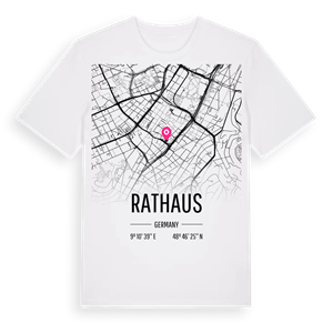 Rathaus karta t-shirt – ekologisk bomull t-shirt från Pinshirt