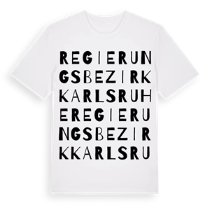 Regierungsbezirk Karlsruhe ordlek t-shirt – ekologisk bomull t-shirt från Pinshirt