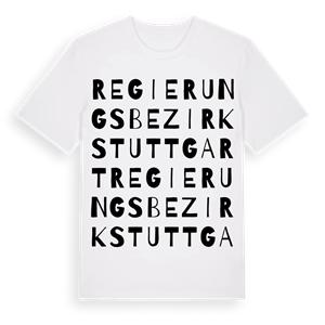 Regierungsbezirk Stuttgart ordlek t-shirt – ekologisk bomull t-shirt från Pinshirt