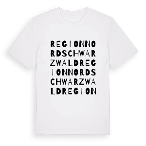 Region Nordschwarzwald ordlek t-shirt – ekologisk bomull t-shirt från Pinshirt