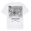 Region Stuttgart karta t-shirt