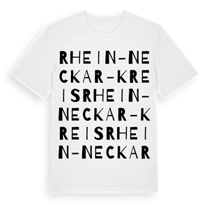 Rhein-Neckar-Kreis ordlek t-shirt – ekologisk bomull t-shirt från Pinshirt