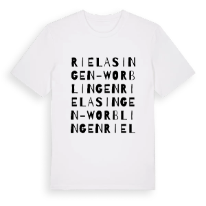 Rielasingen-Worblingen ordlek t-shirt – ekologisk bomull t-shirt från Pinshirt