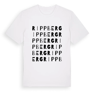 Rippberg ordlek t-shirt – ekologisk bomull t-shirt från Pinshirt