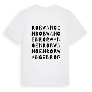 Roßwangen ordlek t-shirt – ekologisk bomull t-shirt från Pinshirt