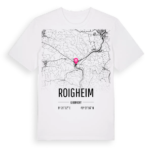 Roigheim karta t-shirt – ekologisk bomull t-shirt från Pinshirt