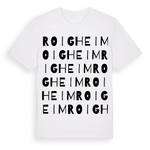Roigheim ordlek t-shirt – ekologisk bomull t-shirt från Pinshirt