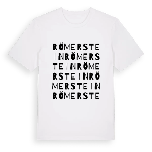 Römerstein ordlek t-shirt – ekologisk bomull t-shirt från Pinshirt