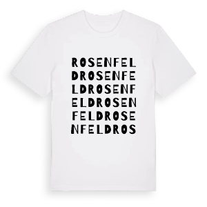 Rosenfeld ordlek t-shirt – ekologisk bomull t-shirt från Pinshirt