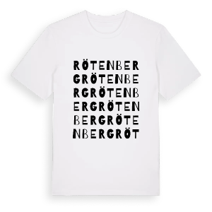 Rötenberg ordlek t-shirt – ekologisk bomull t-shirt från Pinshirt