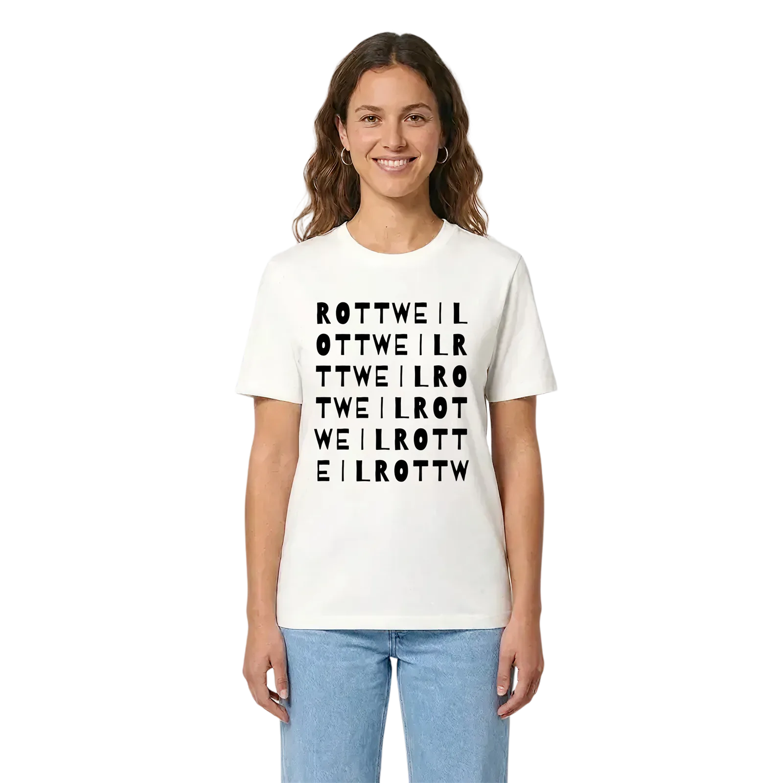 Rottweil ordlek t-shirt – White, i miljö