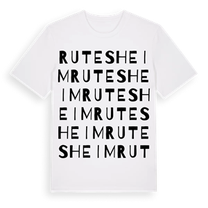 Rutesheim ordlek t-shirt – ekologisk bomull t-shirt från Pinshirt