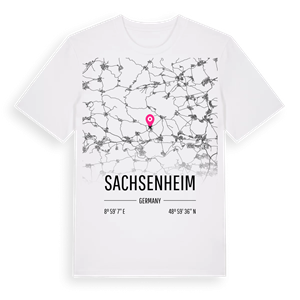 Sachsenheim karta t-shirt – ekologisk bomull t-shirt från Pinshirt
