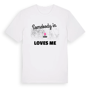 Någon i Sand älskar mig t-shirt – ekologisk bomull t-shirt från Pinshirt