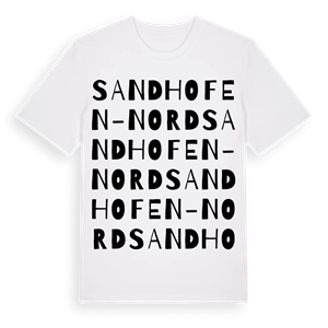 Sandhofen-Nord ordlek t-shirt – ekologisk bomull t-shirt från Pinshirt
