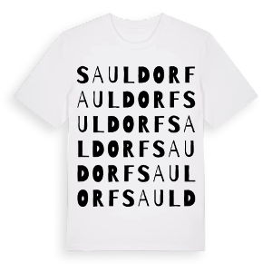 Sauldorf ordlek t-shirt – ekologisk bomull t-shirt från Pinshirt