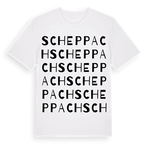Scheppach ordlek t-shirt – ekologisk bomull t-shirt från Pinshirt