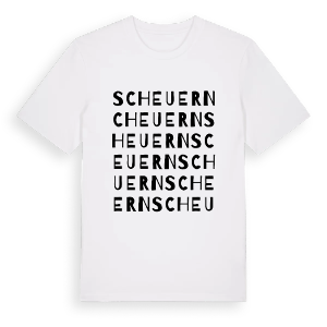 Scheuern ordlek t-shirt – ekologisk bomull t-shirt från Pinshirt