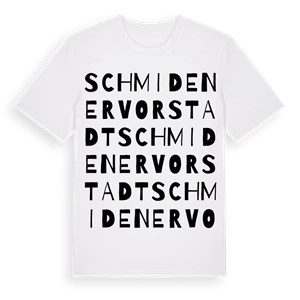 Schmidener Vorstadt ordlek t-shirt – ekologisk bomull t-shirt från Pinshirt
