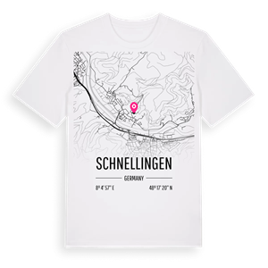 Schnellingen karta t-shirt – ekologisk bomull t-shirt från Pinshirt