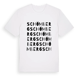 Schömberg ordlek t-shirt – ekologisk bomull t-shirt från Pinshirt