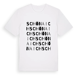 Schönaich ordlek t-shirt – ekologisk bomull t-shirt från Pinshirt