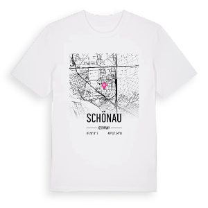 Schönau karta t-shirt – ekologisk bomull t-shirt från Pinshirt
