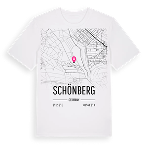 Schönberg karta t-shirt – ekologisk bomull t-shirt från Pinshirt