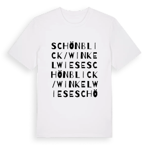 Schönblick/Winkelwiese ordlek t-shirt – ekologisk bomull t-shirt från Pinshirt