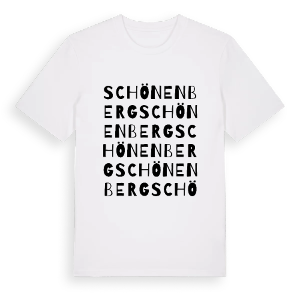 Schönenberg ordlek t-shirt – ekologisk bomull t-shirt från Pinshirt