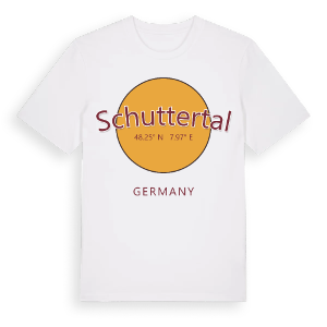 Schuttertal cirkel t-shirt – ekologisk bomull t-shirt från Pinshirt