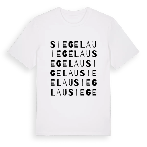 Siegelau ordlek t-shirt – ekologisk bomull t-shirt från Pinshirt